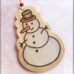 Wood Snowman - Pyrographed With Love